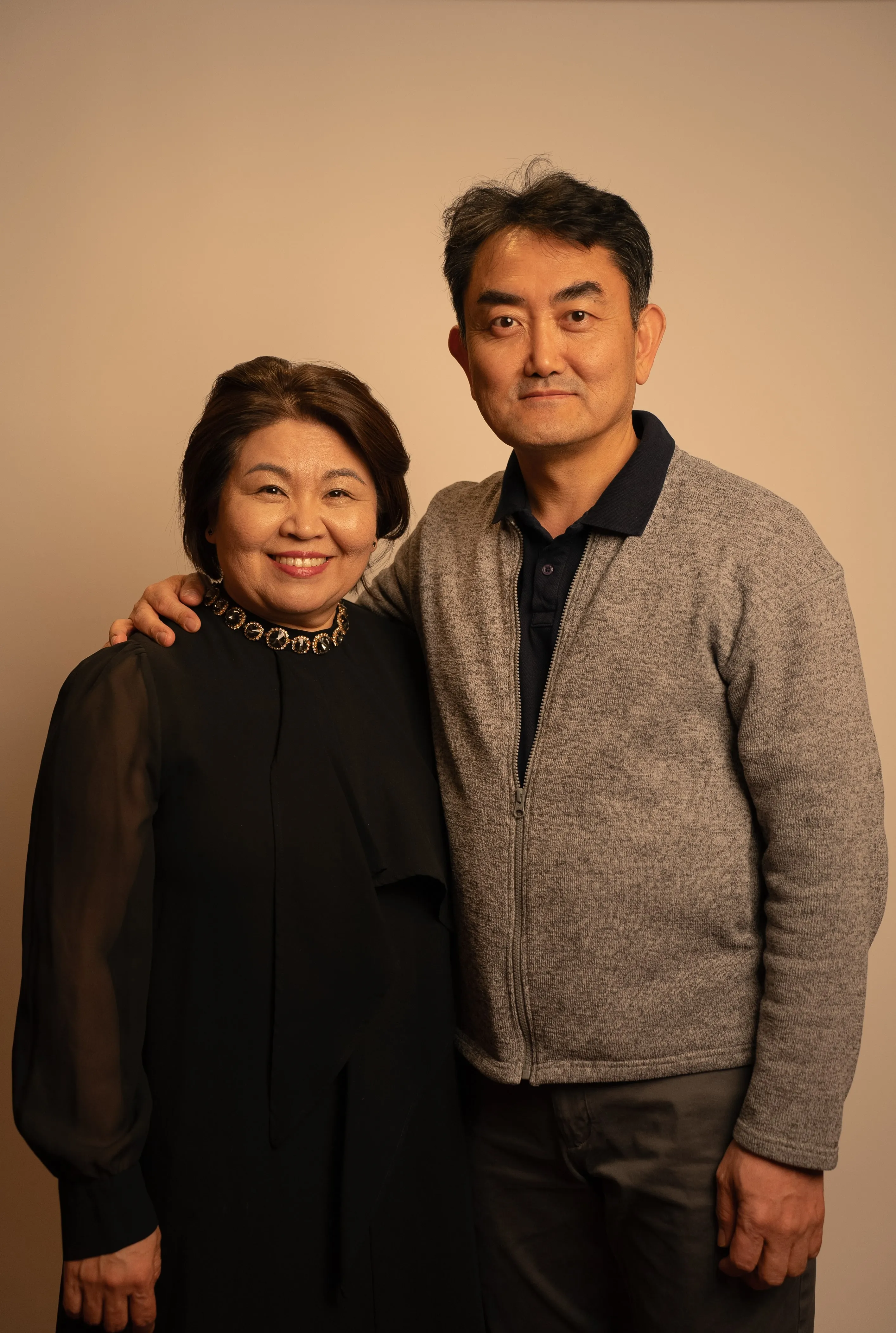 Couple smiling during an portrait session