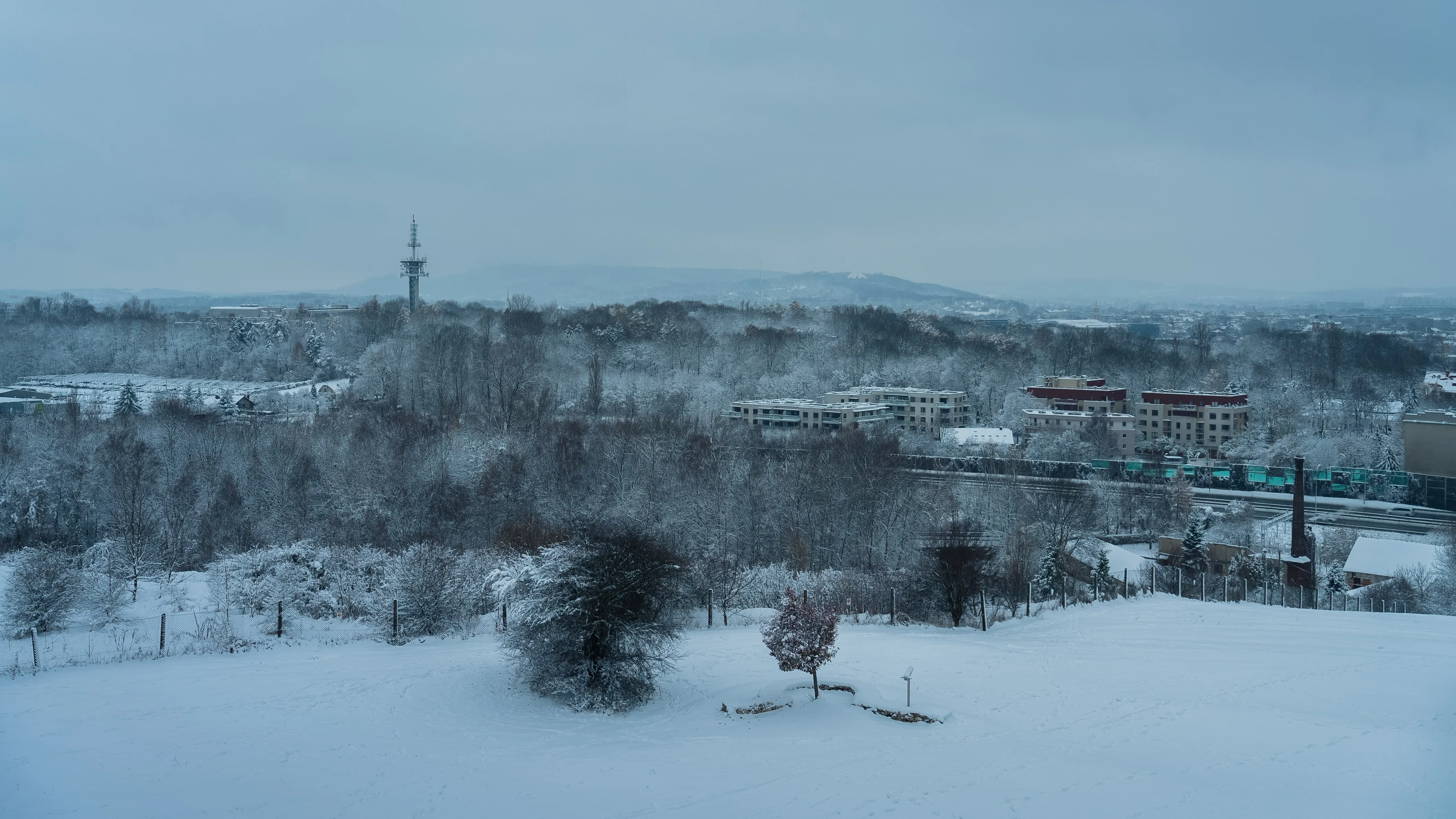 city on snow